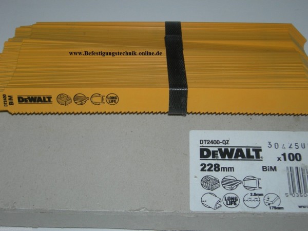 DeWalt DT2400-QZ 100-tlg. Säbelsägeblätter Tigersägeblätter für Paletten Reparatur Holz mit Nägel
