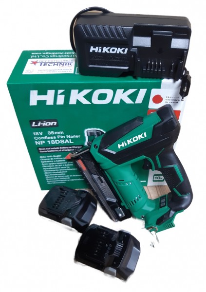 Hikoki NP18DSAL Cloueur sans fil pour pins 16-35mm incl. 2x2,5Ah pour pins 0,6mm sans tête Makita DPT353Z ST-01