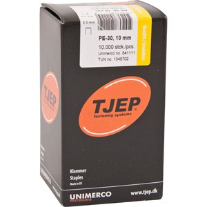 Agrafes Tjep PE-30 10mm inox pour agrafeuse TJEP PE 30/16 Paslode 1000 S30 KL-22.1 10M