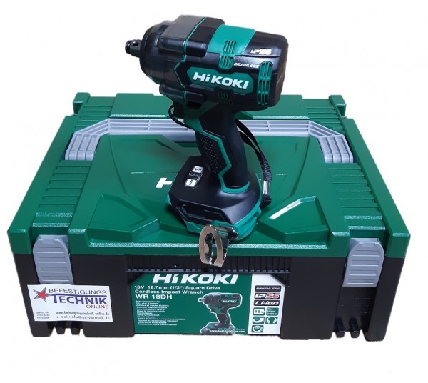 HIKOKI Hitachi 18.0 Volt cordless impact wrench WR18DH WR18DBDL2 Basic 1/2" IP56 305Nm Brushless