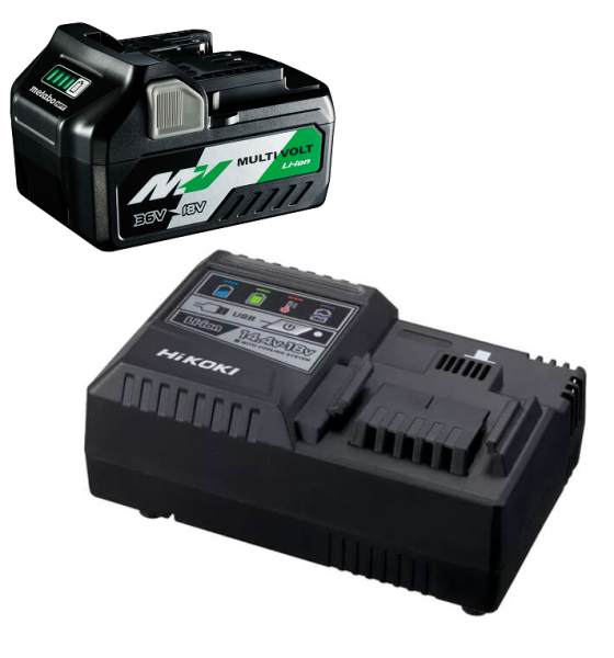 Hikoki Hitachi Booster Pack Multi Volt UC18YSL3WE1Z 1 batterie BSL36A 36V/2,5Ah chargeur UC18YSL3