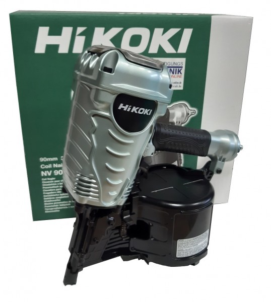 Hikoki coil nailer NV90AG L4Z 45-90mm for 16° coil nails with wire magazine