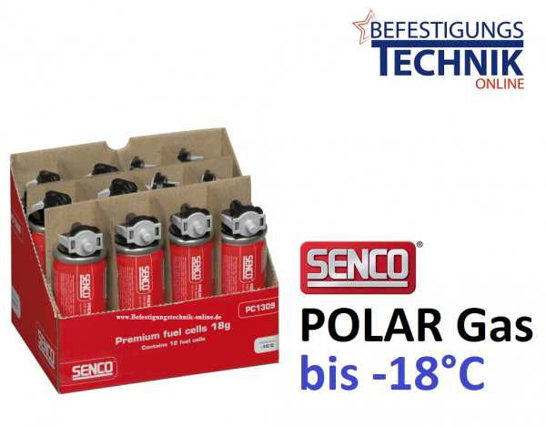 12x Gaskartuschen Polar Gas für Senco Paslode Tjep Makita Hitachi BeA 80mm 30ml