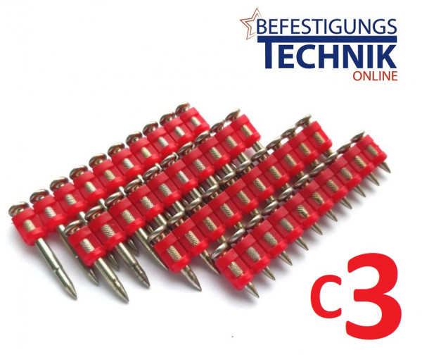 Premium Betonnägel C3 3,0x32mm für Akku Betonnagler Bosch GNB 18V TRAK-IT40A Freeman LD-40-C3 C