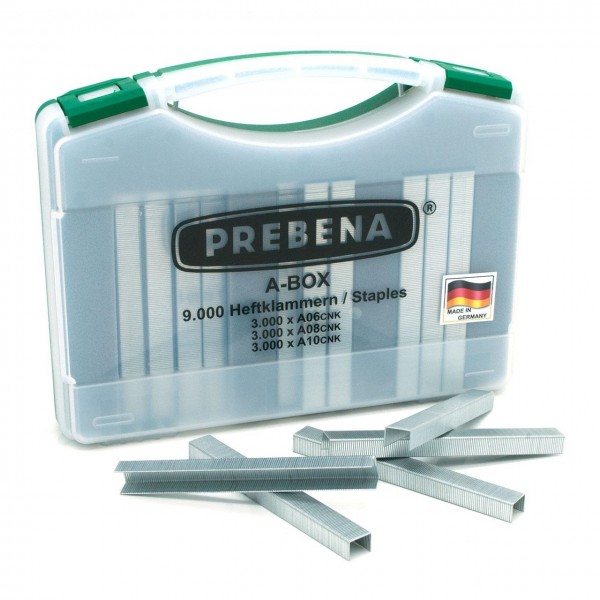 Prebena staples A-Box 9000 pieces assortment type A 80/16 1XR-A16 1GP-A16