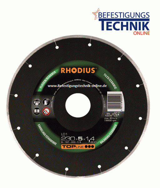 Rhodius LD1 Diamanttrennscheibe extradünn für schnellen Schnitt 115 x 5,0 x 1,2 x 22.23
