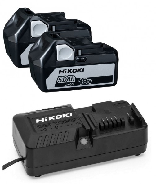 HIKOKI Hitachi BOOSTER PACK 2x BSL1850 18.0 Volt 5.0 Ah + chargeur UC18YKSL