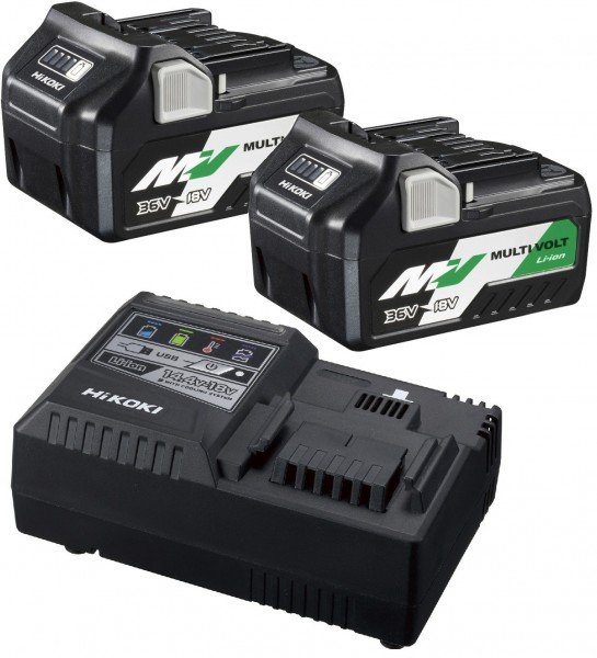 Hikoki Hitachi Booster Pack Multi Volt UC18YSL3WEZ 2 Batteries BSL36A 36V/2,5Ah Battery Charger UC18YSL3