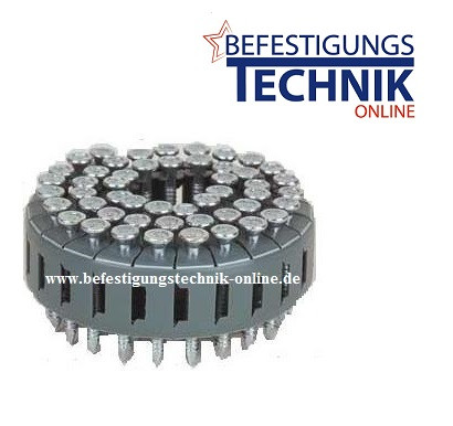 TC Ankernägel 4,0x75 mm Ring verzinkt Coil 0° für BeA Multifix Senco HB75 Max CNV300J 1,8M
