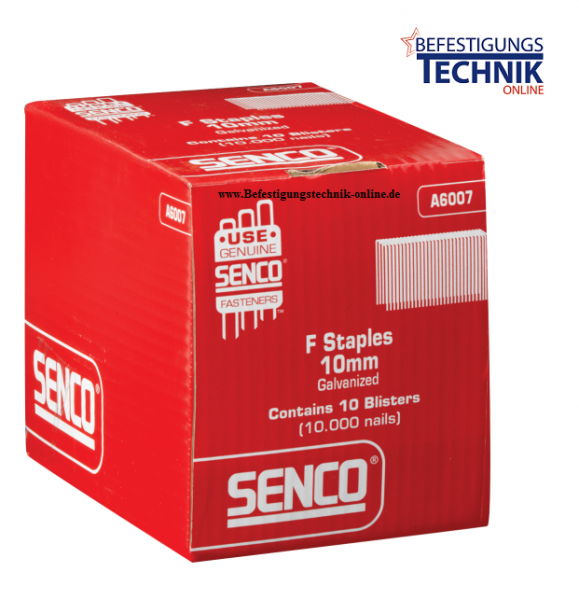Senco F Heftklammern F05BAA 8mm verzinkt für SFT10XP-F Bostitch Klammerzange P51-5B-E KL-32 30M